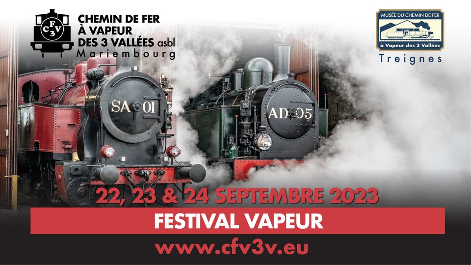 Festival vapeur 2023 chemin de fer des 3 vallees Mariembourg Treignes