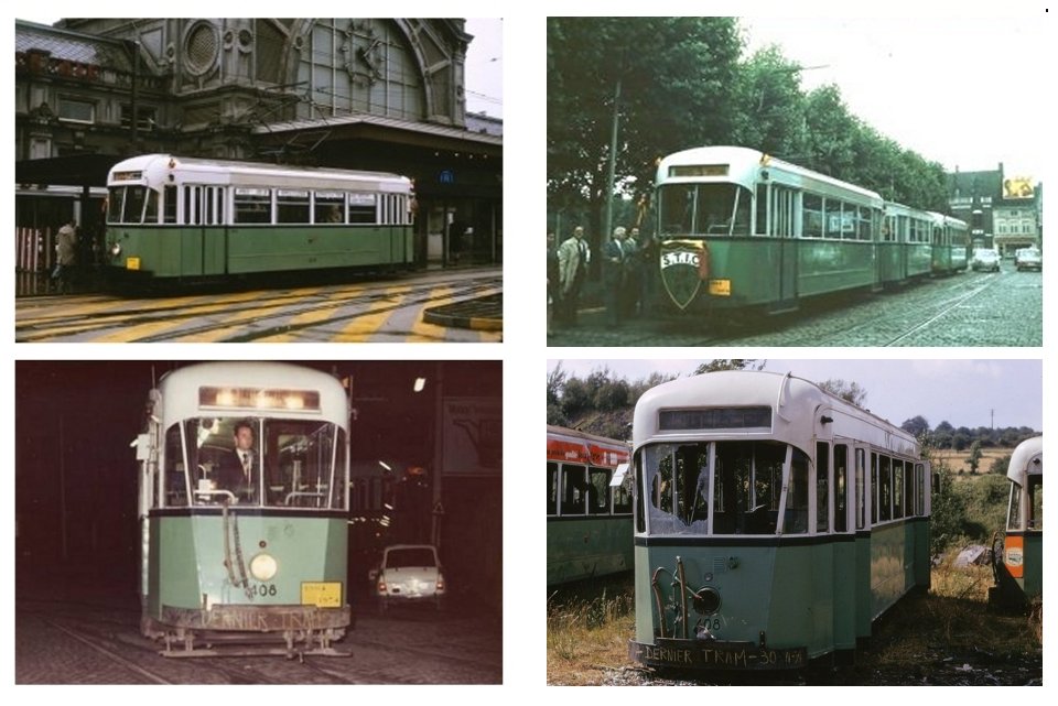 30 juin 1974 dernier jour d'exploitation des trams verts de Charleroi